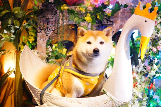 Shiba Inu in a playful pose